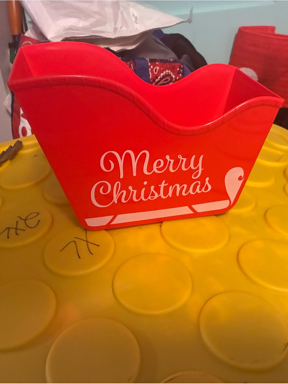 Holiday Merry Christmas Red Decorative Gift Box - Unbranded